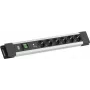 Maitinimo juosta Bachmann CONNECTUS su 6× CEE 7/3 lizdais, 1× SPD-Plus apsauga nuo viršįtampių, 1× jungikliu, 2,0 m kabeliu