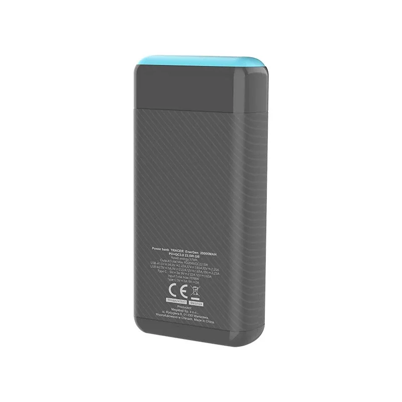Tracer EnerGen 20000 mAh Juoda, Mėlyna