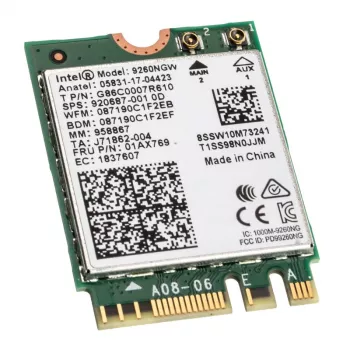 Intel Wireless-AC 9260 belaidis tinklo adapteris M.2 2230, 802.11a/b/g/n/ac, Bluetooth 5.0