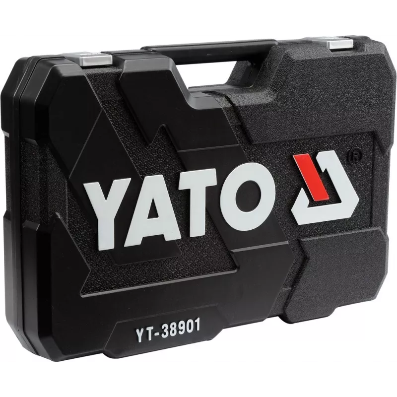 Mechaniko įrankių rinkinys YATO YT-38901 122 vnt. su lizdais, reketais, atsuktuvais