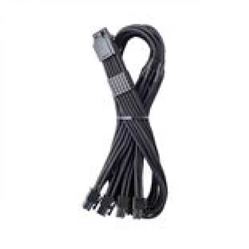 CableMod C-Series Pro ModMesh 16 kontaktų į 4×8 kontaktų pintas maitinimo laidas, skirtas Corsair Type 4 ir 3 PSU, 60 cm, juodas
