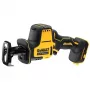 Pjūklas abipusis DeWALT DCS369N-XJ, bešepetėlis variklis, belaidis, pjovimo gylis mediena 9 cm, plienas 4 cm, 2800 sm/min, 1.43 kg