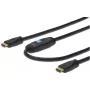 Assmann HDMI High Speed jungiamasis kabelis, tipas A, su stiprintuvu, M/M, 40,0 m, buvęs HDMI 1.3, UL, juodas, auksuoti kontaktai (AK-330105-400-S)