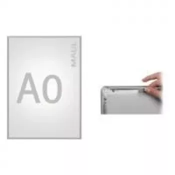 MAUL HEBEL Plakatrahmen standard, DIN A3, Aluminium-Rahmen silbereloxierter Aluminium-Rahmen, UV-stabilisierte Anti-