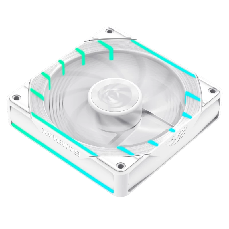GAMEMAX TORNADO T12 ARGB-RW 120mm Baltas Atvirkštinės Mentės Kompiuterio Ventiliatorius