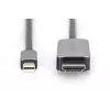 DIGITUS DB-340109-010-S adapterinis laidas - Mini DisplayPort (kištukas) į HDMI (kištukas) - 1,0 m - palaiko 8K 60 Hz - juoda