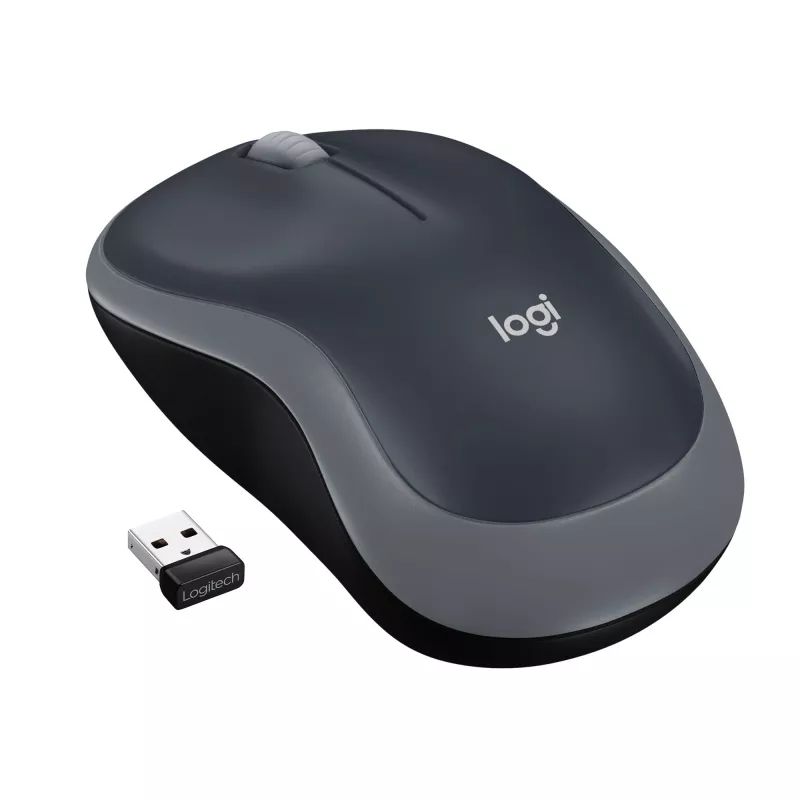 Logitech M185 Belaidė optinė pelė ambidekstrinė pilka 910-002238