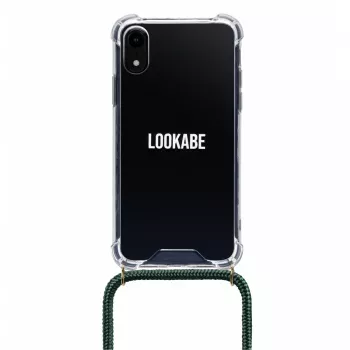 Telefono pakabukas Lookabe loo014 iPhone XR – aukso-žalias apsauginis dėklas su dirželiu