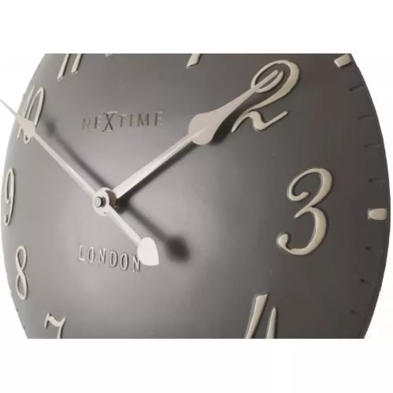 NeXtime klok 3084gs London Arabic, Ø34.5 cm, sieninis, pilka/balta