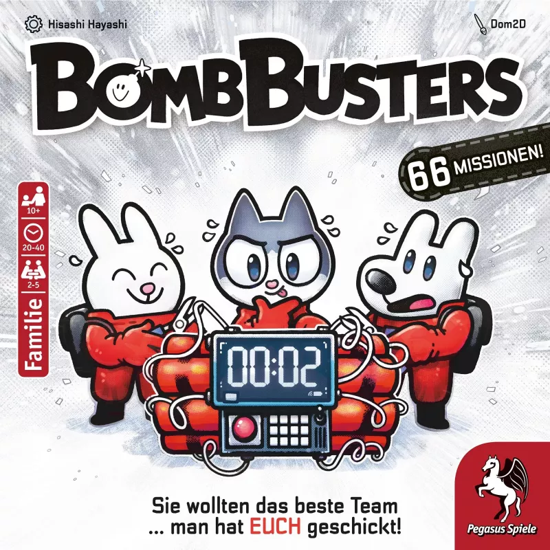 Stalo žaidimas Pegasus Spiele Bomb Busters (Spiel des Jahres 2025) – šeimyninis strateginis žaidimas