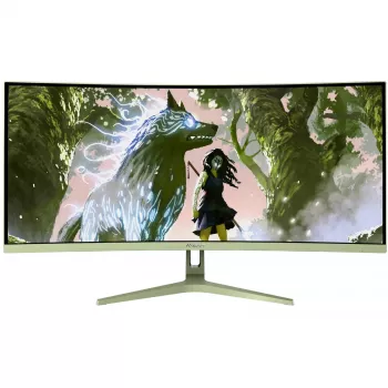 Išlenktas kompiuterio monitorius Arozzi Nova 34 colių (86,4 cm) 3440×1440 21:9 LED 1 ms Žalias