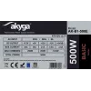 Akyga AK-B1-500E Basic 500 W ATX maitinimo blokas, pasyvusis PFC, 120 mm ventiliatorius, pilkas