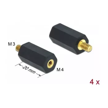 Tvirtinimo rinkinys DeLOCK 60242 Juodas Plastikas