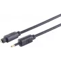 Optinis Toslink kabelis ShiverPeaks 69014-2.0 — 2,0 m, 4,0 mm Toslink į 3,5 mm