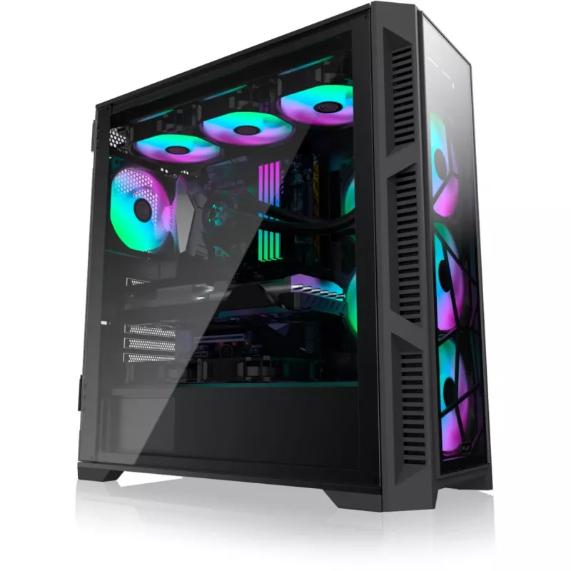PONOS Ultra, Midi bokštas, kompiuterio korpusas, juodas, ATX, EATX, micro ATX, Mini-ITX, SPCC