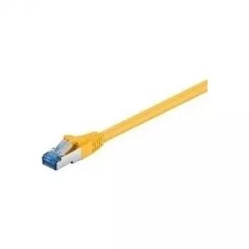 Wentronic Goobay CAT 6a jungiamasis kabelis, S/FTP (PiMF), geltonas, 2 m - LSZH halogenų neturintis, varinis (93740)