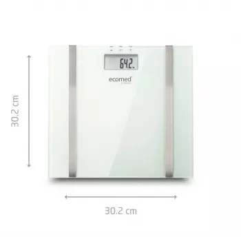 Svarstyklės Ecomed BS-70E stačiakampės baltos elektroninės asmeninės