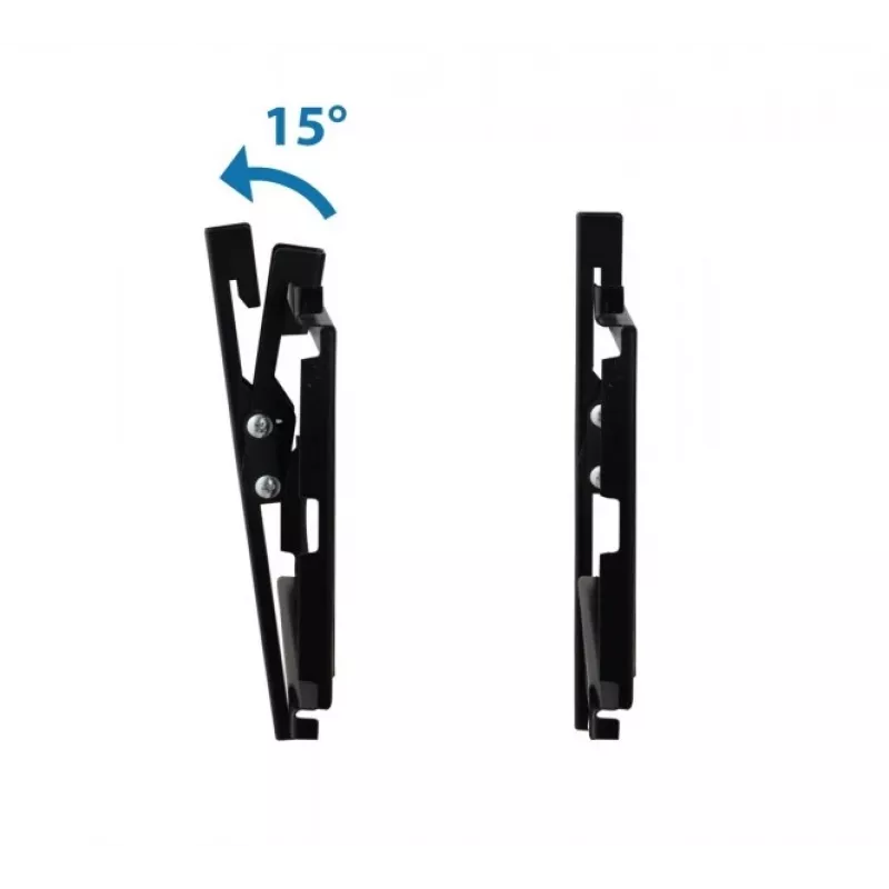 Sieninis TV laikiklis ESPERANZA ERW010 14–50 col. (35,6–127 cm), pasvirimas 15°, VESA 75×75–200×200, maks. apkrova 25 kg, juodas