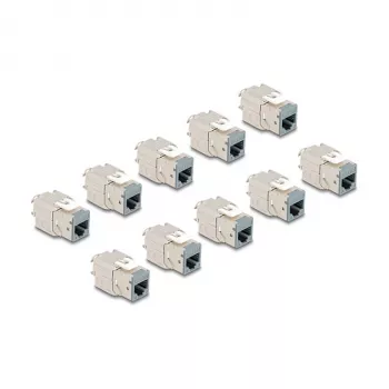 DeLOCK 88120 plokščias RJ-45 keystone modulis, pilkas, 10 vnt.