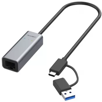 Ethernet adapterius ALLNET ALL-NC-2.5G-USBC_A USB 3.0 Type-C ir Type-A 2,5 Gbps Multi‑Gigabit LAN