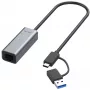 Ethernet adapterius ALLNET ALL-NC-2.5G-USBC_A USB 3.0 Type-C ir Type-A 2,5 Gbps Multi‑Gigabit LAN