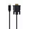 Gembird A-CM-VGAM-01 USB-C į VGA kištukas adapterio kabelis, 1920x1080 60 Hz, 2 m, juodas