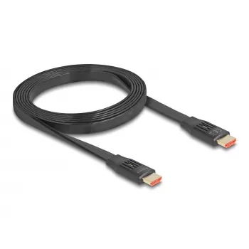 DeLOCK HDMI laidas 2 m, A tipo kištukas į A tipo kištuką, 48 Gbit/s, juodas