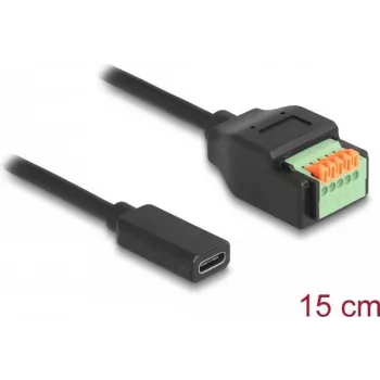 DeLOCK USB 2.0 laidas USB Type-C lizdas į gnybtų bloką 15 cm