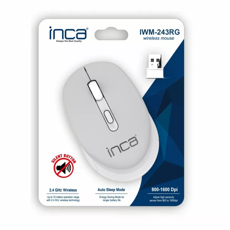 Inca IWM-243RG RF belaidė optinė pelė, ambidekstrinė