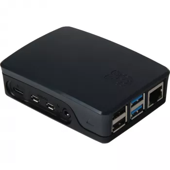 Originalus Raspberry Pi 4B korpusas juodas/pilkas (RPI4 CASE BLK/GRY)