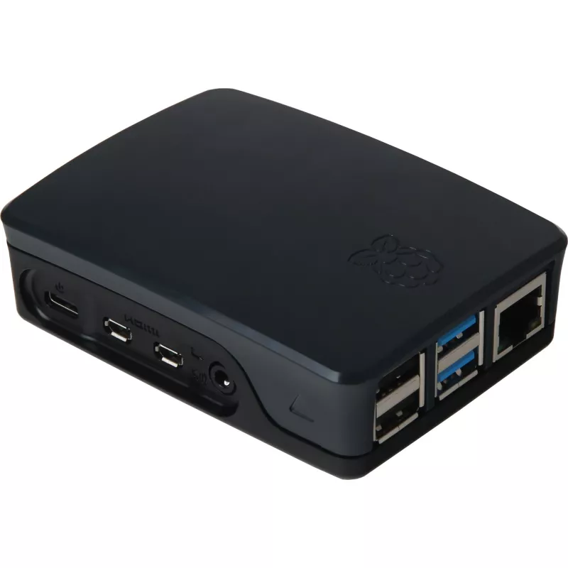 Originalus Raspberry Pi 4B korpusas juodas/pilkas (RPI4 CASE BLK/GRY)