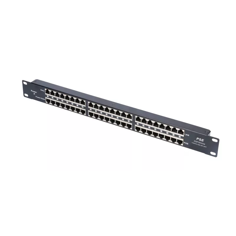 Extralink PoE Injektorius 24 prievadų 24x 100Mb/s RJ45, montuojamas į stelažą