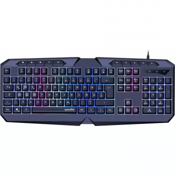 Gaming klaviatūra SPEEDLINK LUDICIUM USB QWERTZ Vokiška juoda