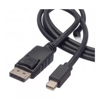 ROLINE - DisplayPort kabelis - DisplayPort (M) - Mini DisplayPort (M) - 5 m - su fiksavimu - Juodas (11.04.5637)