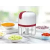 Beper P102ROB050 USB būdu kraunamas maisto smulkintuvas, 0,25 L, 30 W, baltas/raudonas