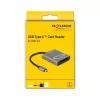 Card Reader DeLOCK 91741 USB 3.2 Gen 1 Type-C juodas pilkas