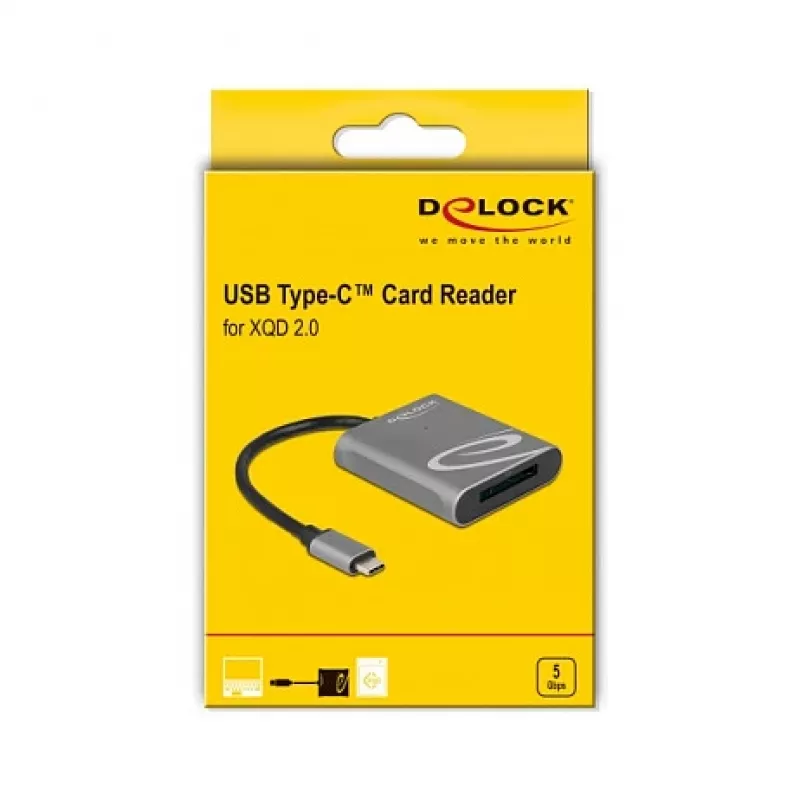 Card Reader DeLOCK 91741 USB 3.2 Gen 1 Type-C juodas pilkas