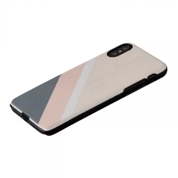 Apsauginis dėklas iš medžio ir polikarbonato iPhone X/XS – Pink Suit Black