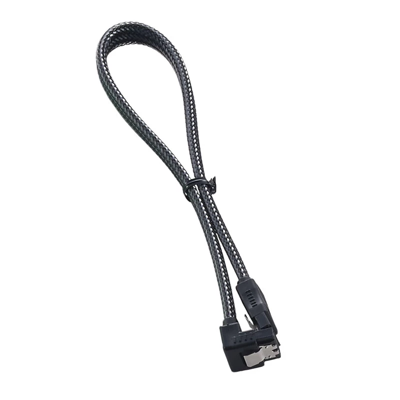 ModMesh Right Angle SATA 3 laidas 30cm - karbonas - CM-CAB-RSAT-N30KC-R