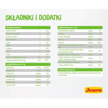 Sausas kačių ėdalas JOSERA SensiCat 10 kg – vištiena, 33% baltymų, 18% riebalų, suaugusioms katėms su jautriu virškinimu
