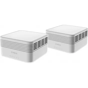 Strong MESHKITAX3000 „Mesh“ Wi-Fi sistema, dviejų juostų (2,4 GHz / 5 GHz), Wi-Fi 6 (802.11ax), balta, 2 vidinės antenos