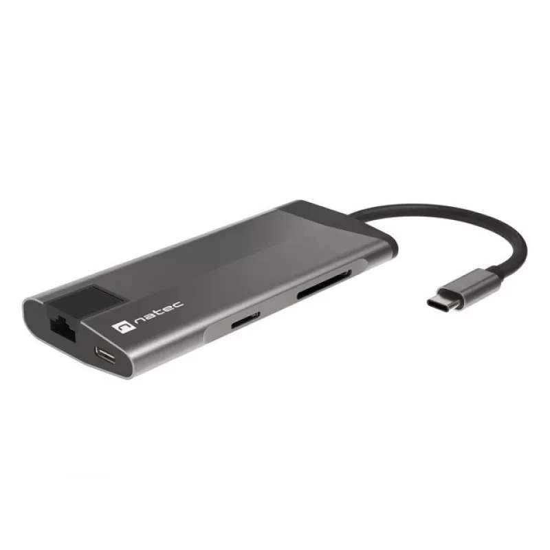 NATEC Fowler Plus USB Type-C juodai pilkas MicroSD SD centras