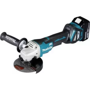 Makita DGA515RTJ - Kampinis šlifuoklis - Belaidis - 125 mm - 2 akumuliatoriai, įkroviklis - 18 V