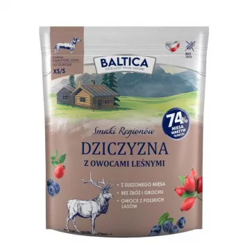 BALTICA regional flavours Small breeds elniena su miško uogomis - sausas šunų ėdalas - 1kg
