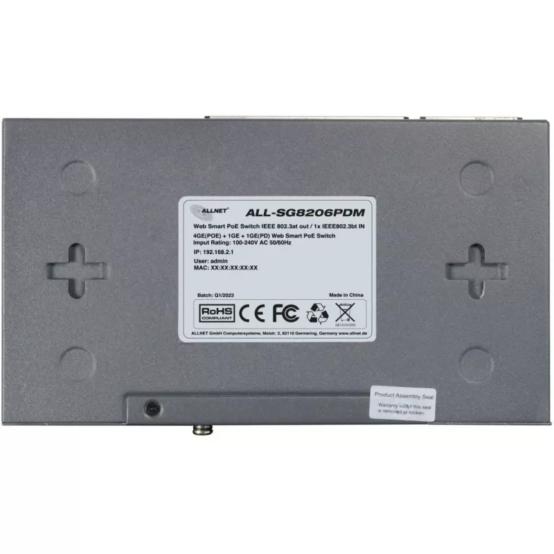 PoE jungiklis ALLNET ALL-SG8206PDM 6 prievadų 802.3af/at