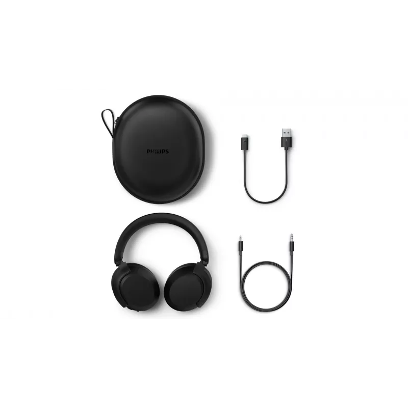 Philips TAH8000EBK/00 belaidės ausinės su mikrofonu, Bluetooth 5.4, USB-C, juodos