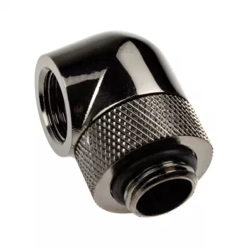 XSPC 90° adapteris G1/4 colio AG į G1/4 colio IG, sukamasis, juodas chromas, 4 vnt. rinkinys