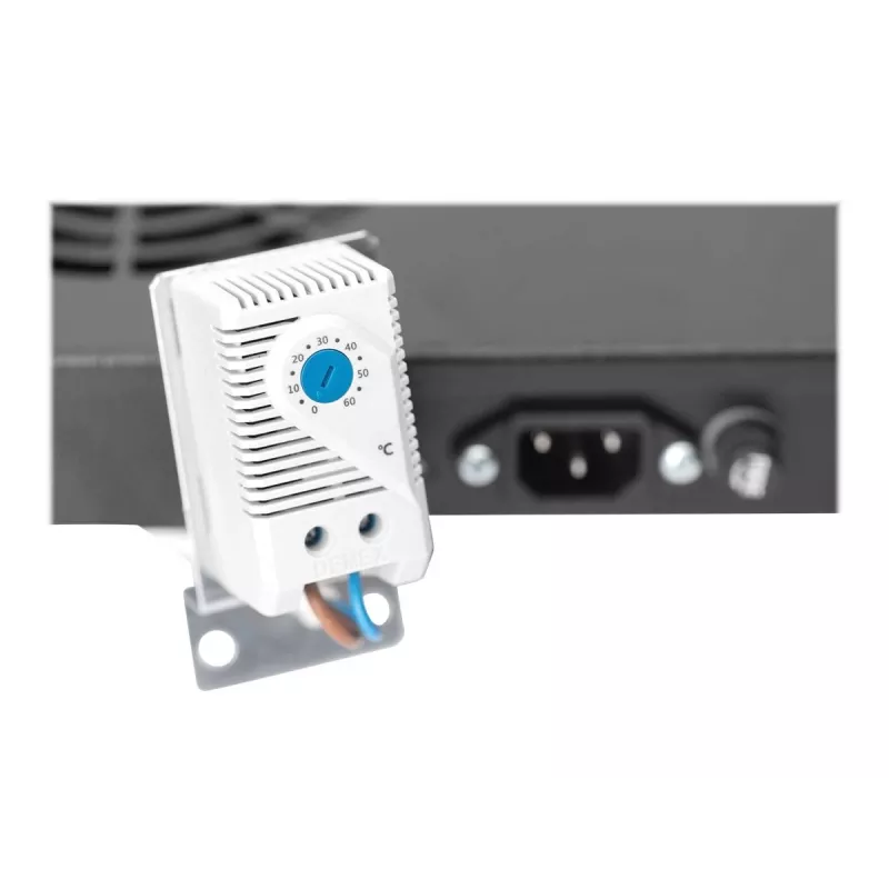 Vėdinama aklinė plokštė Digitus DN-19 FAN-4-HO-SW