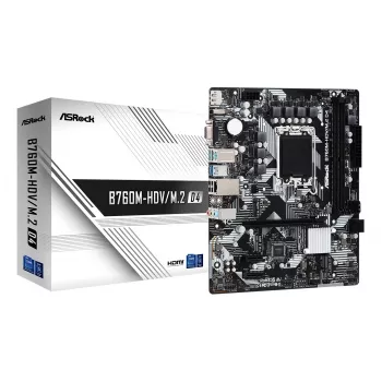 ASRock B760M-HDV/M.2 D4 DDR4 LGA 1700 Micro-ATX pagrindinė plokštė