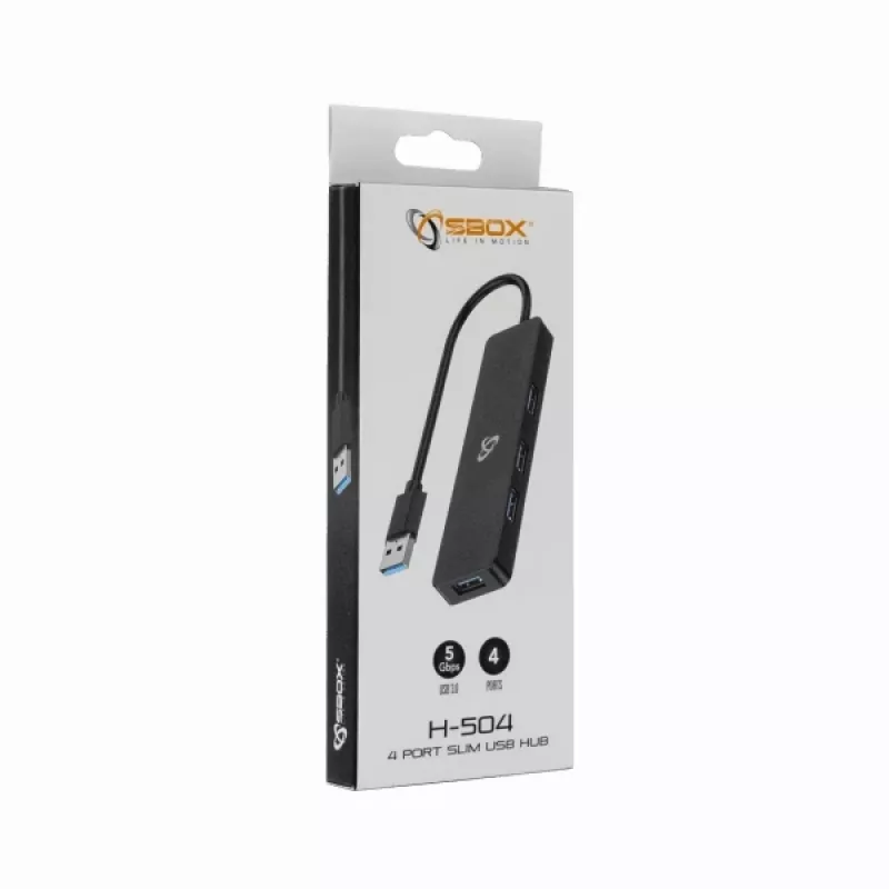 Sbox H-504 USB 3.0 4 prievadų USB skirstytuvas